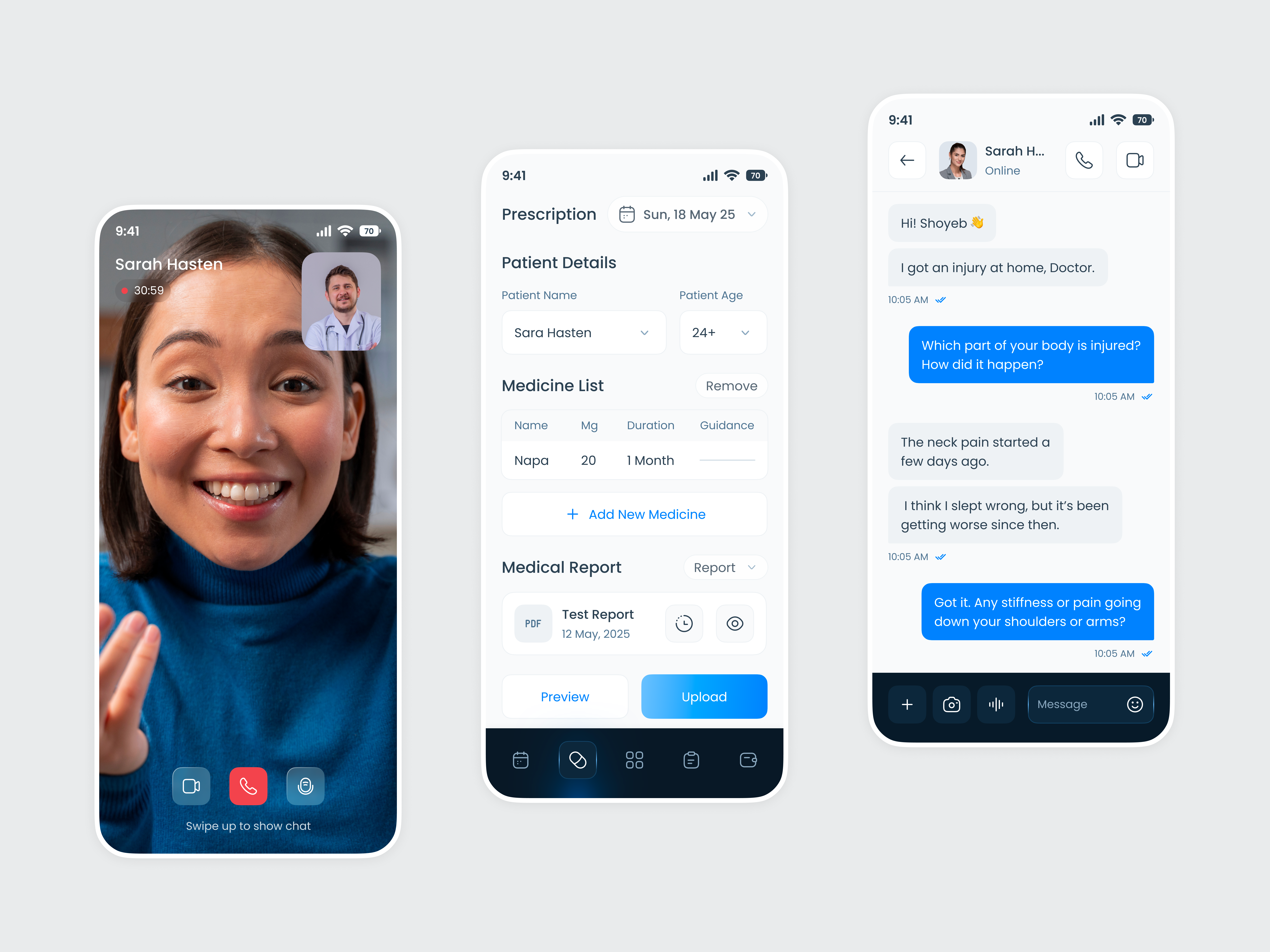 Example of Doctor Admin Mobile App