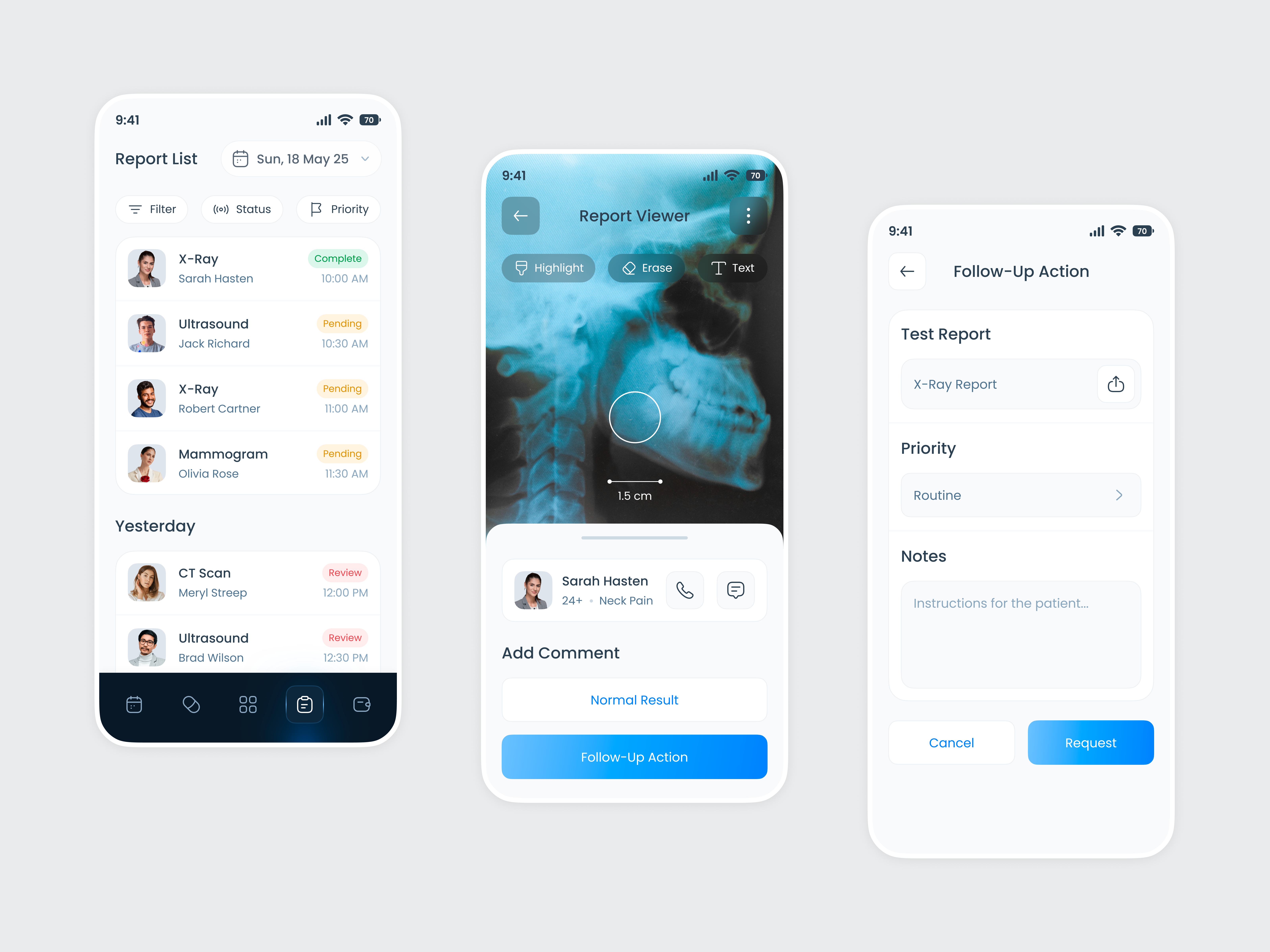 Example of Doctor Admin Mobile App