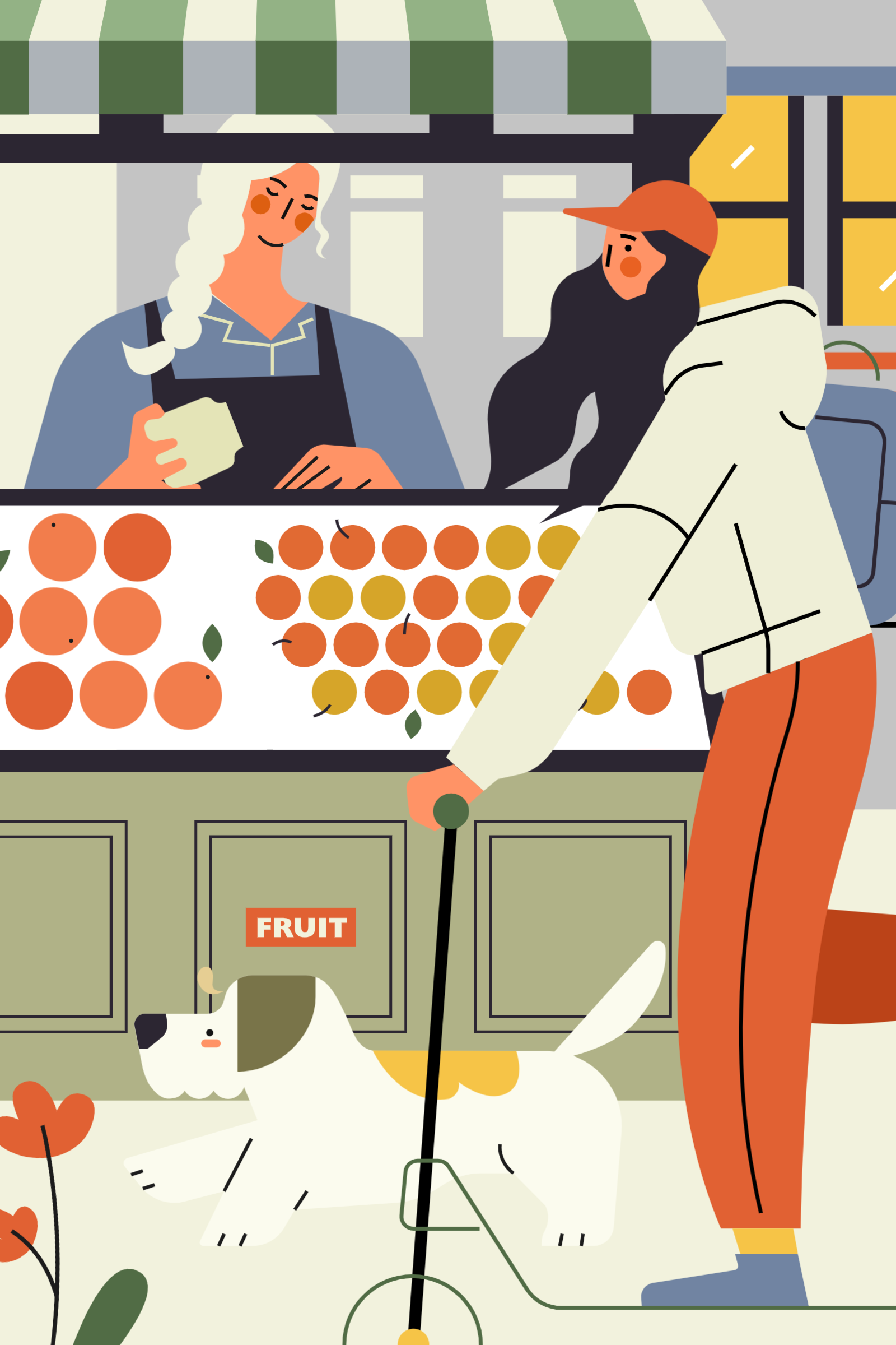 小园素作品：市集 ⑤ design flat graphic design illustration vector