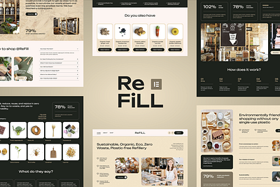 ReFill - Zero Waste Shop eCommerce Elementor Template Kit ecommerce elementor no packaging grocery store no waste shop organic shop refillery shopping sustainability sustainable business template vegan store webdesign website wordpress zero packaging grocery store zero trash zero waste zero waste grocery store zero waste shopping