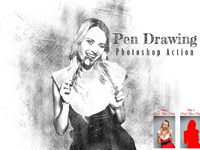 Pen Drawing Photoshop Action