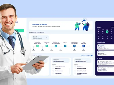 🏥 HarmonyCell - Healthcare Dashboard Design blue cards clean clinical dashboard data graphic design green healthcare interface management medical minimal patient software system ui ux visualization workflow