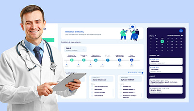 🏥 HarmonyCell - Healthcare Dashboard Design blue cards clean clinical dashboard data graphic design green healthcare interface management medical minimal patient software system ui ux visualization workflow