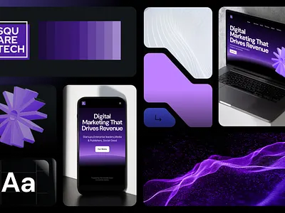 Square Tech branding graphic design logo ui