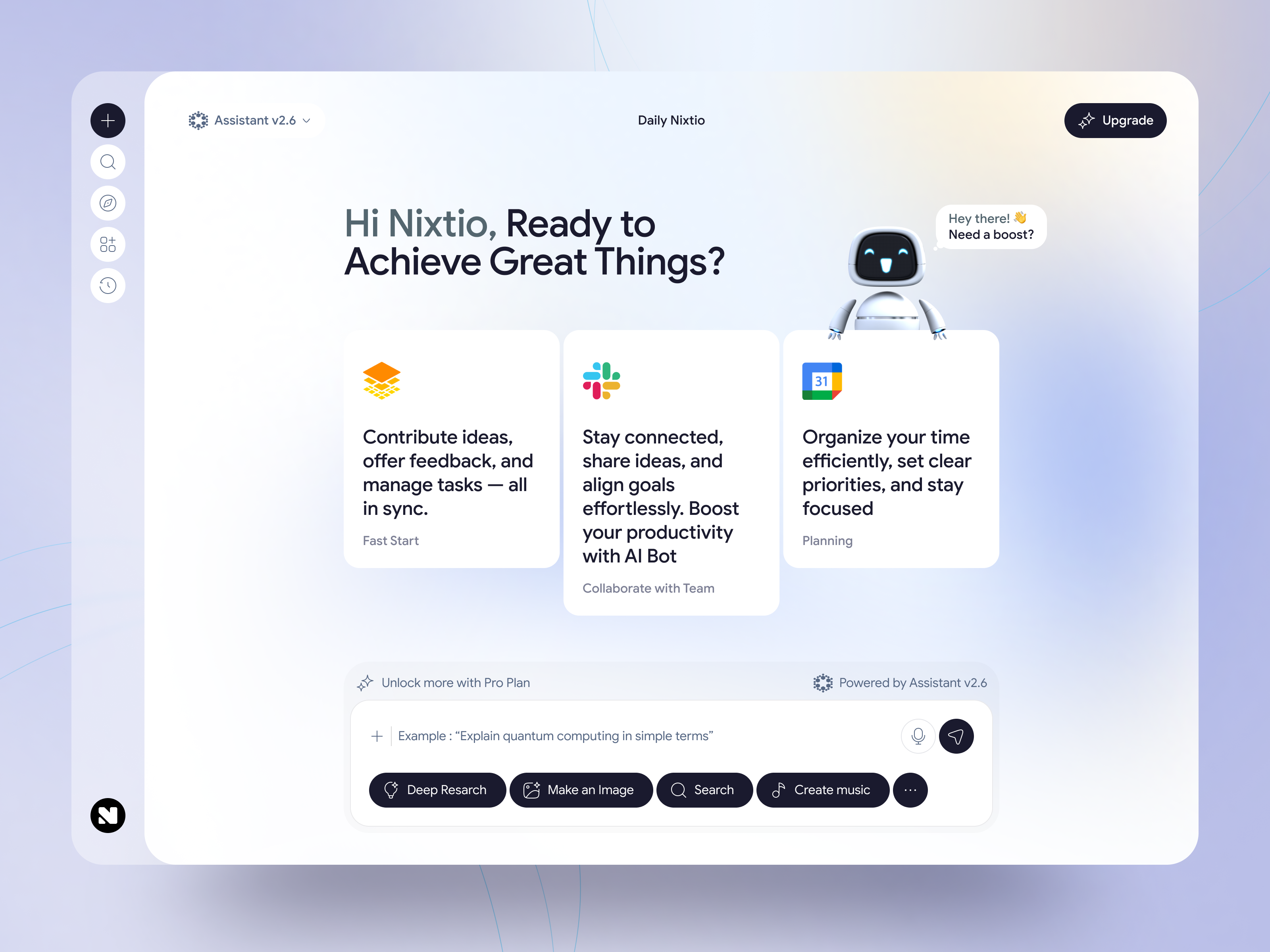 Example of Dashboard UI Design - AI Assistant