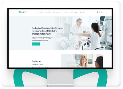ONIRY clean desktop graphic design healthcare med ui ux web