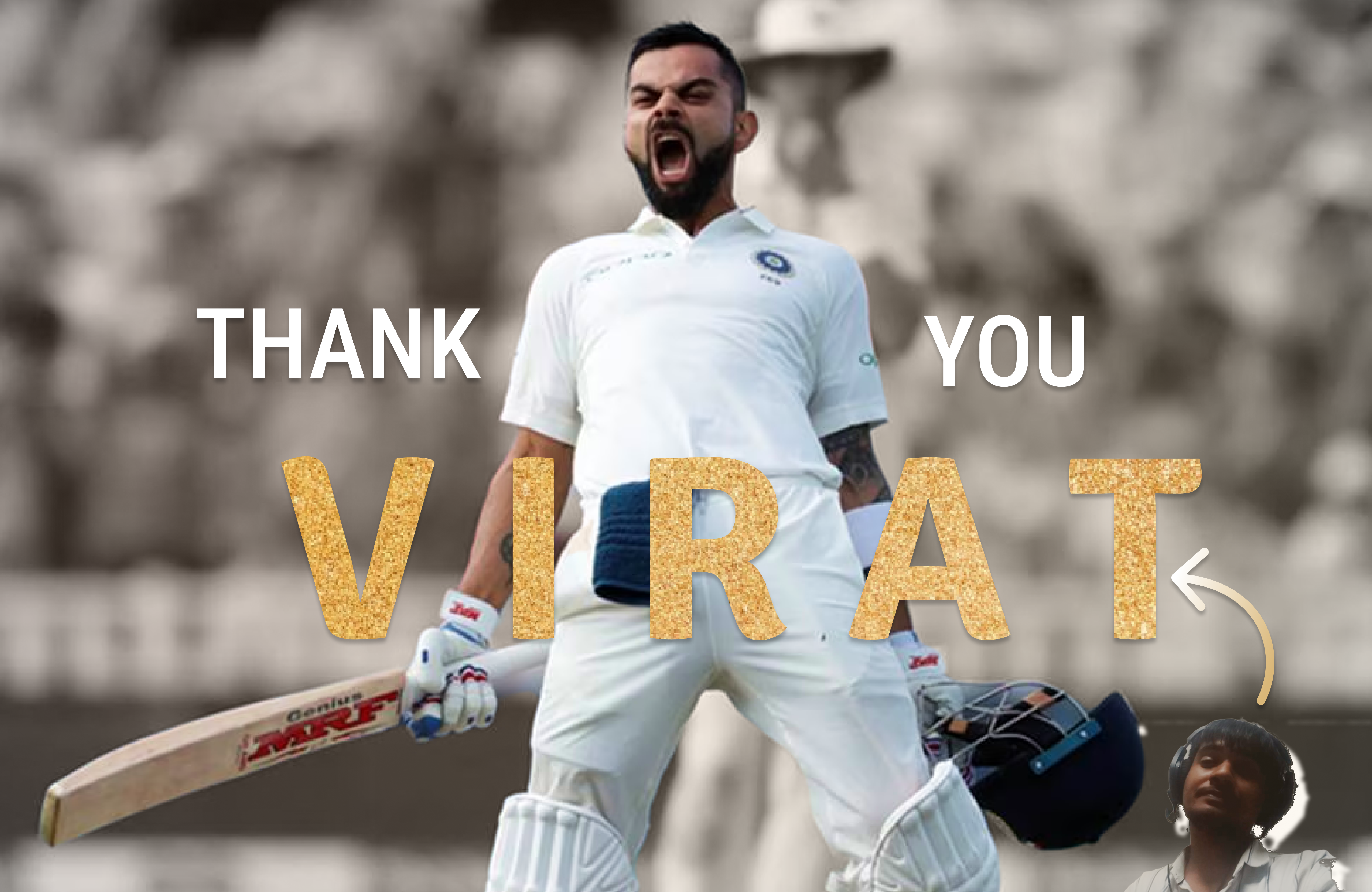 Virat Kohli Test Retirement Tribute – UI Design Concept 🏏 cricketdesign cricketui designinspiration dribbbleshot figmadesign graphicdesign testretirement tributedesign uidesign uxuidesign viratkohli vtn design