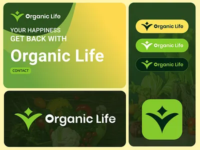 Organic Logo agency logo branding design graphic design green green logo illustration logo logo design logo designer logo maker natural nature logo need logo organic logo ui vector