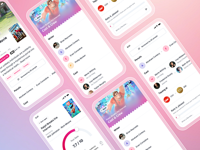 Review Movie Exploration app concept card ui cast crew ui cinephile clean ui design exploration entertainment app film review genre discovery interface design mobile app mobile interface movie app movie ui product design rating feature review experience ui design uxui visual hierarchy