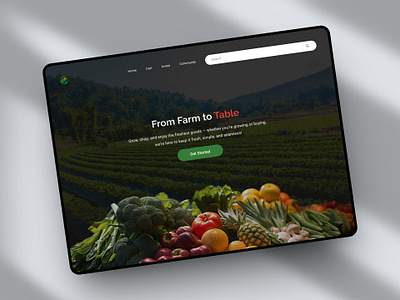 Grocery Shopping Landing Page delivery farm figma food groccery landing page shopping ui uiux website website design