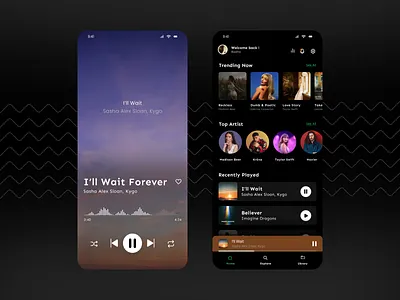 🎧 Music in Motion – Modern Music App UI Design 🎵 audioapp darkui design designinspiration digitalmusicapp interactiondesign interface mobileappdesign music musicapp musicappui musicplayerui musicstreamingapp musicui playlistdesign sounddesign ui uiux ux visualdesign