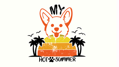 Hot Summer Typography T-Shirt Logo Design design graphic design illustration logo logo design summer tshirt tshirt design typography vector