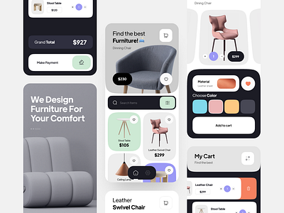 Furniture Shopping App – Clean & Minimal UI Concept