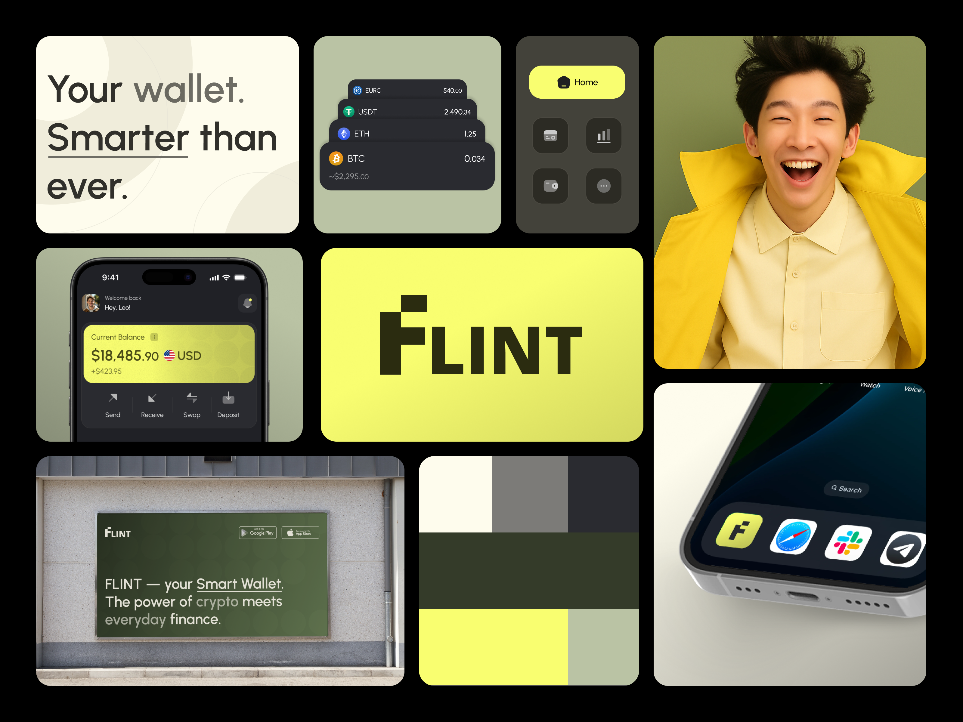 Example of Flint — mobile app for crypto & fiat