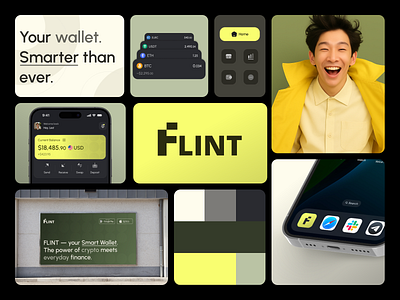 Flint — mobile app for crypto & fiat app banking branding crypto crypto wallet design fintech ios mobile neobank ui ux