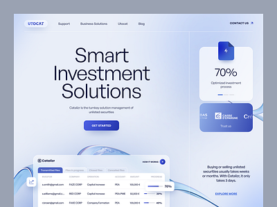 Website for a Finance Platform ✦ Utocat design interface product service startup ui ux web website