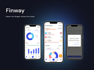 Finway - Budgeting App Casestudy budgeting app design system figma fintech high fidelity interaction design mobile app design user research ux design wireframing