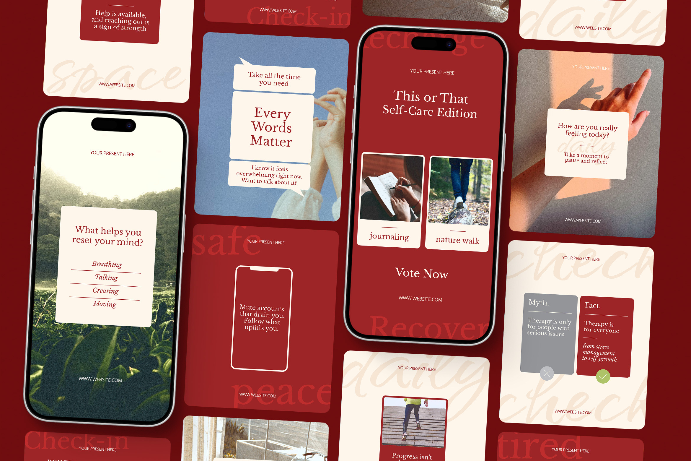 Mental Health Awareness Instagram Templates - Awari aesthetic awareness graphic design instagram instagram post instagram story instagram template instagram templates mental health social media social media template