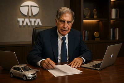 Ratan Tata branding design graphic design illustration typography vector