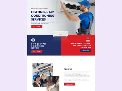 HVAC contractor website design hvac landing page web webdesign website design wordpress