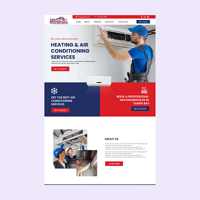 HVAC contractor website design hvac landing page web webdesign website design wordpress