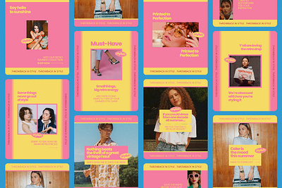 Retro Summer Fashion Instagram Templates - Modisa aesthetic fashion graphic design instagram post instagram story instagram template instagram templates retro retro fashion social media social media template summer summer fashion