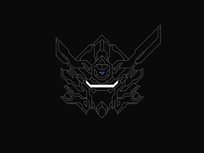 D-01/MASAMUNE cyberpunk design helmet illustration l lineart mecha modern robot symbol
