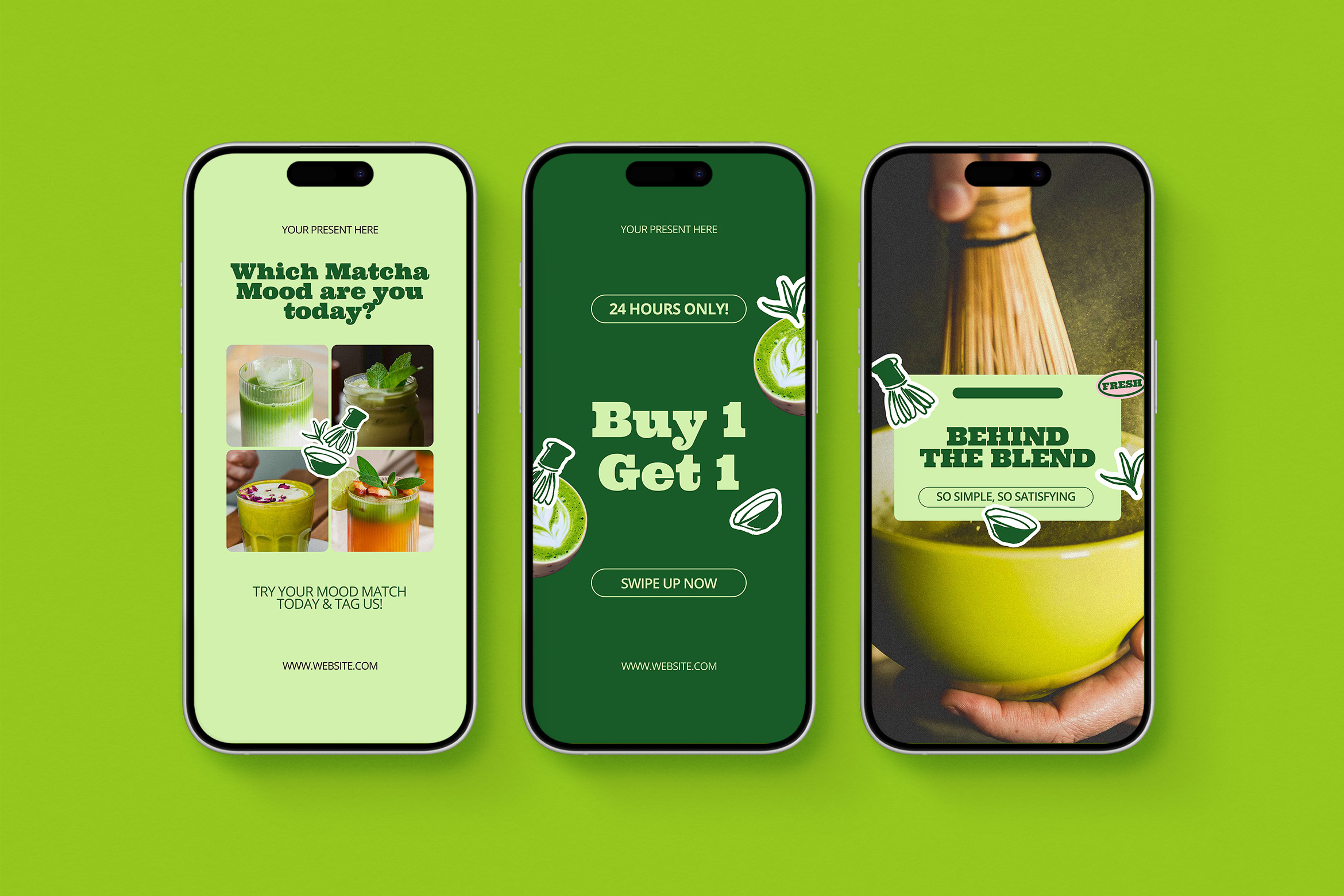 Matcha Promotion Instagram Templates - Machi graphic design green tea illustration instagram post instagram story instagram template instagram templates japan matcha social media social media template social media templates traditional