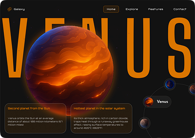 Galaxy Planetarium cosmosui darkmode educationalapp learningapp motiondesign planetapp planets scienceapp solarsystem spaceapp spaceexploration