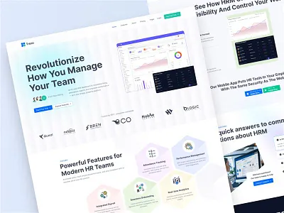 Trezo - HRM Landing Page envytheme hrm hrm landing human resources management landing page uidesign uxdesign