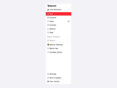 Sidebar Nav 🧭 design minimal nav navigation saas side sidebar ui web design