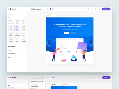 No Code Page Builder Design app branding builder cloud dokan dropdown graphic design illustration latest logo no code page panel responsive saas search settings ui ux webiste