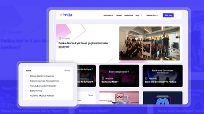 Patika.dev UX Changes blog blog design filters mega menu menu design software blog ux