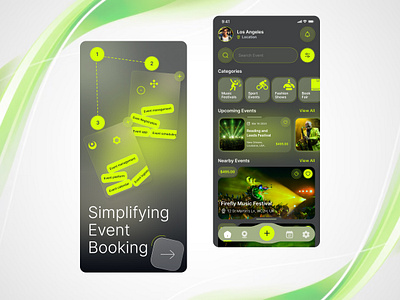 Event Booking App app graphic design landingpage mobile mobileapp ui ux web website