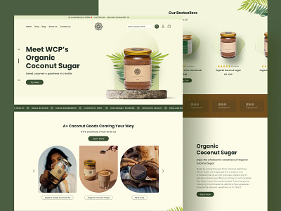 Wecoco- Coconut oil website UI design branding coconut design ecommerce homepage product ui web website