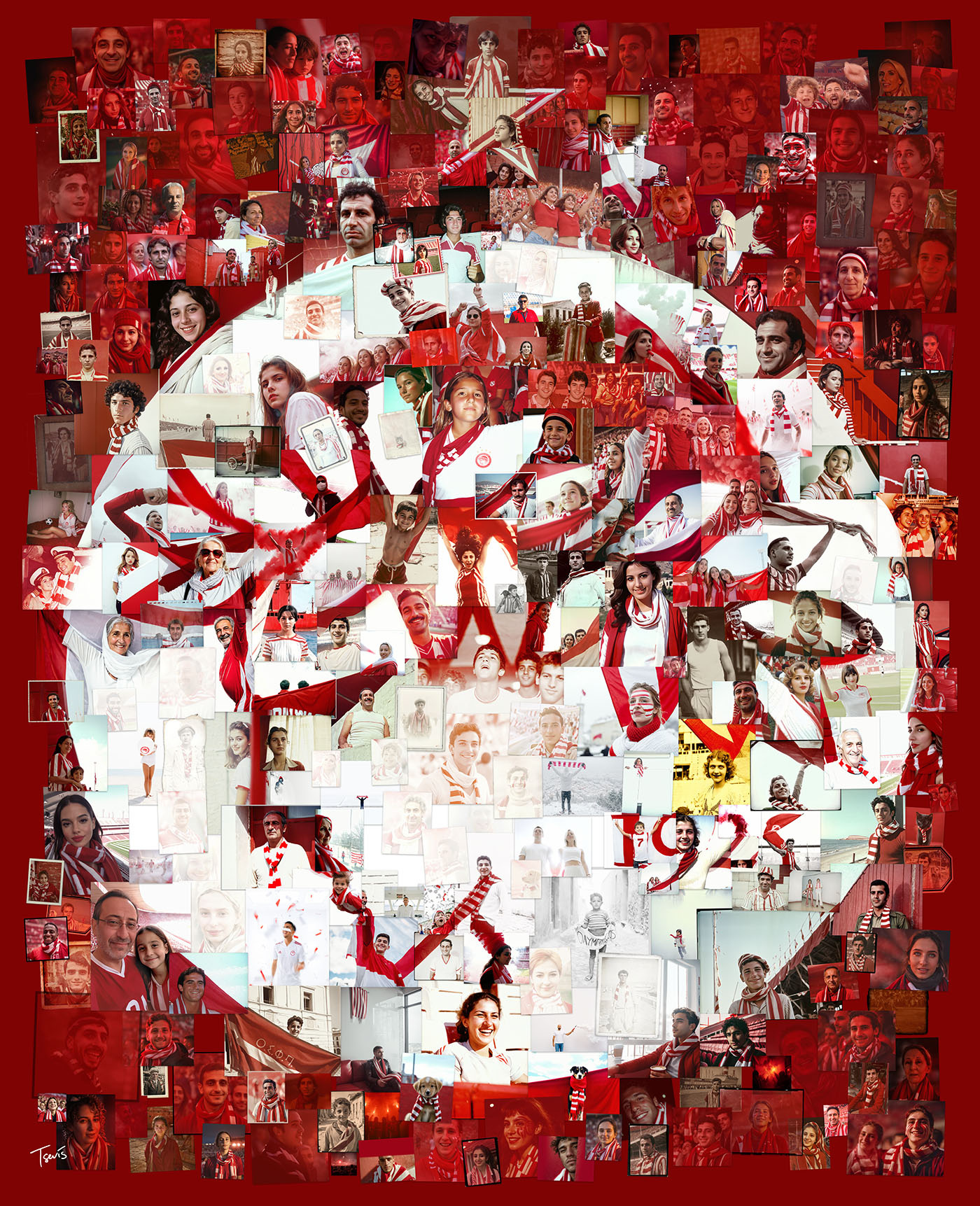 100 Years of Fans → 2 Club Crests AI + Custom Mosaic System aiart brandidentity digital mosaic illustration logomosaic mosaic photocollage photomosaic processwork visualdesign visualstorytelling
