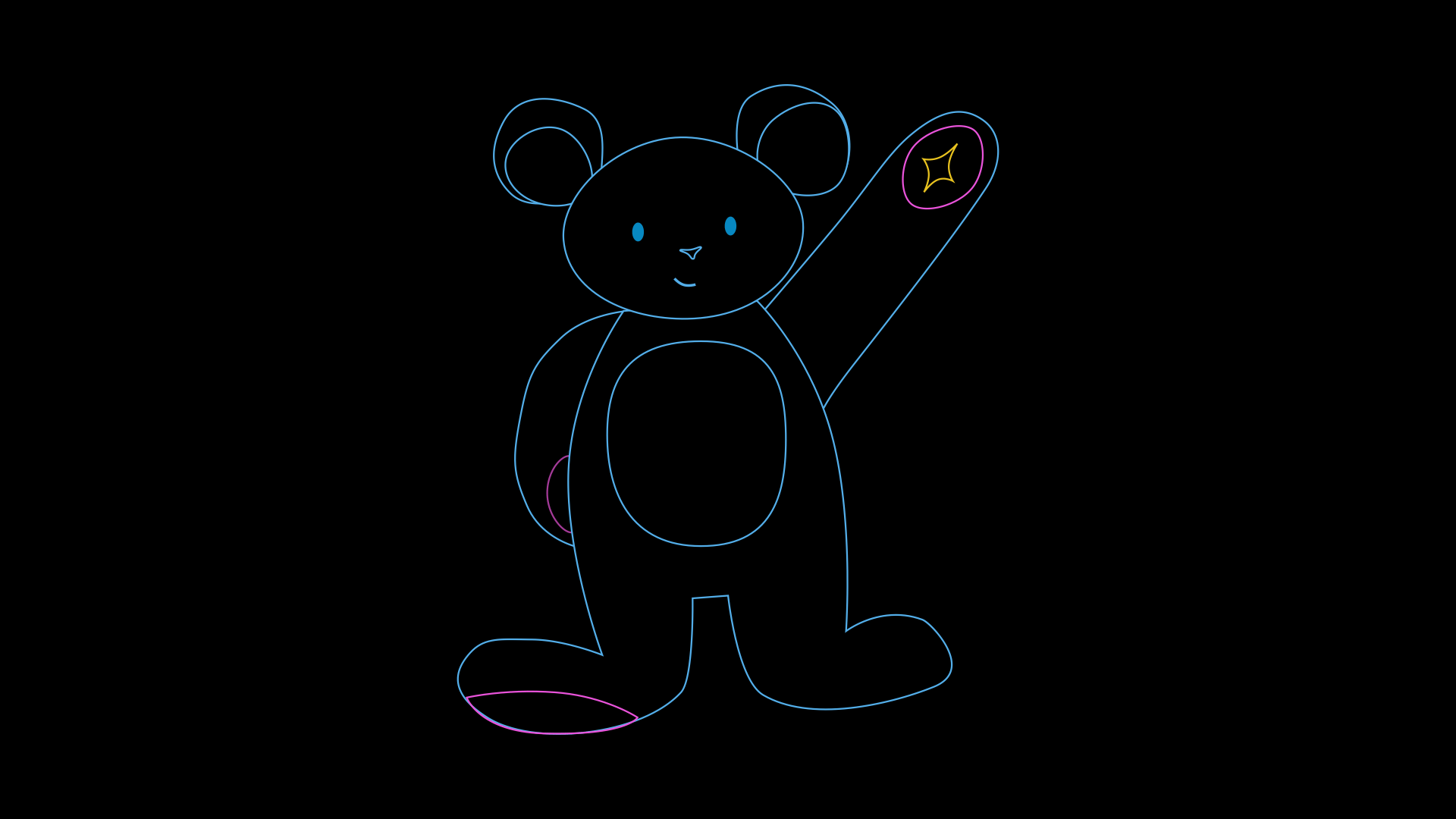 Hi Bear GIF adobe after effects animation linearity motion graphics vectornator