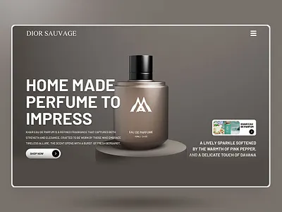 Dior Sauvage Perfum Website Design 3d adobe animation branding css design figma framer graphic design html illustration landing page logo ui ui design ux design web web design website website design