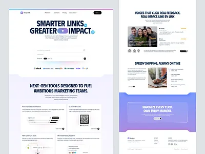 SnapLink - Marketing SaaS Landing Page b2b business cansaas clean design landing landing page marketing minimalist saas saas landing ui ux web web design web marketing website