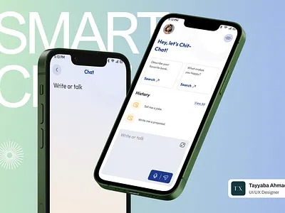 Smart Chat App ai app ai assistant app branding chat app design graphic design illustration logo typography ui ui design uiux uiux design user experience user interface user reseacrh ux ux design vector