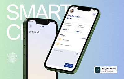 Smart Chat App ai app ai assistant app branding chat app design graphic design illustration logo typography ui ui design uiux uiux design user experience user interface user reseacrh ux ux design vector