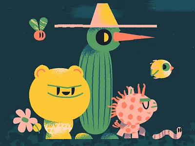 Walking Band after effects animals animation cartoon character character design cycle gif illustration kids loop motion walk cycle