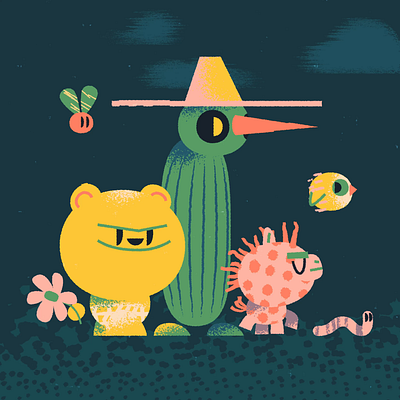 Walking Band after effects animals animation cartoon character character design cycle gif illustration kids loop motion walk cycle