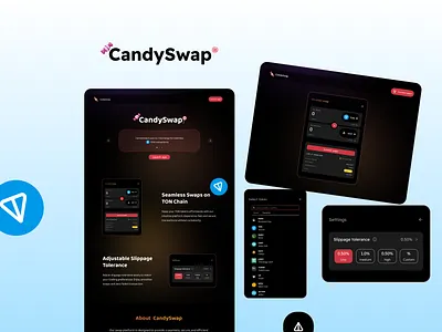 CandySwap - Web3 Exchange candyswap landingpage ton ton blovkchain tonecosystem web3 web3 landing page