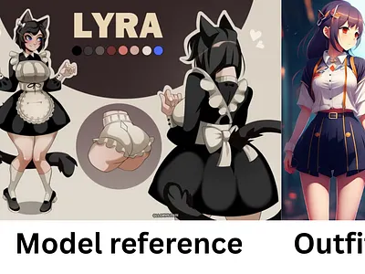 Model name: Lyra Platform: VRChat & Quest compatible 3d anime blender cartoon design lyra open for commission quest rig stallion studio limited vrchat