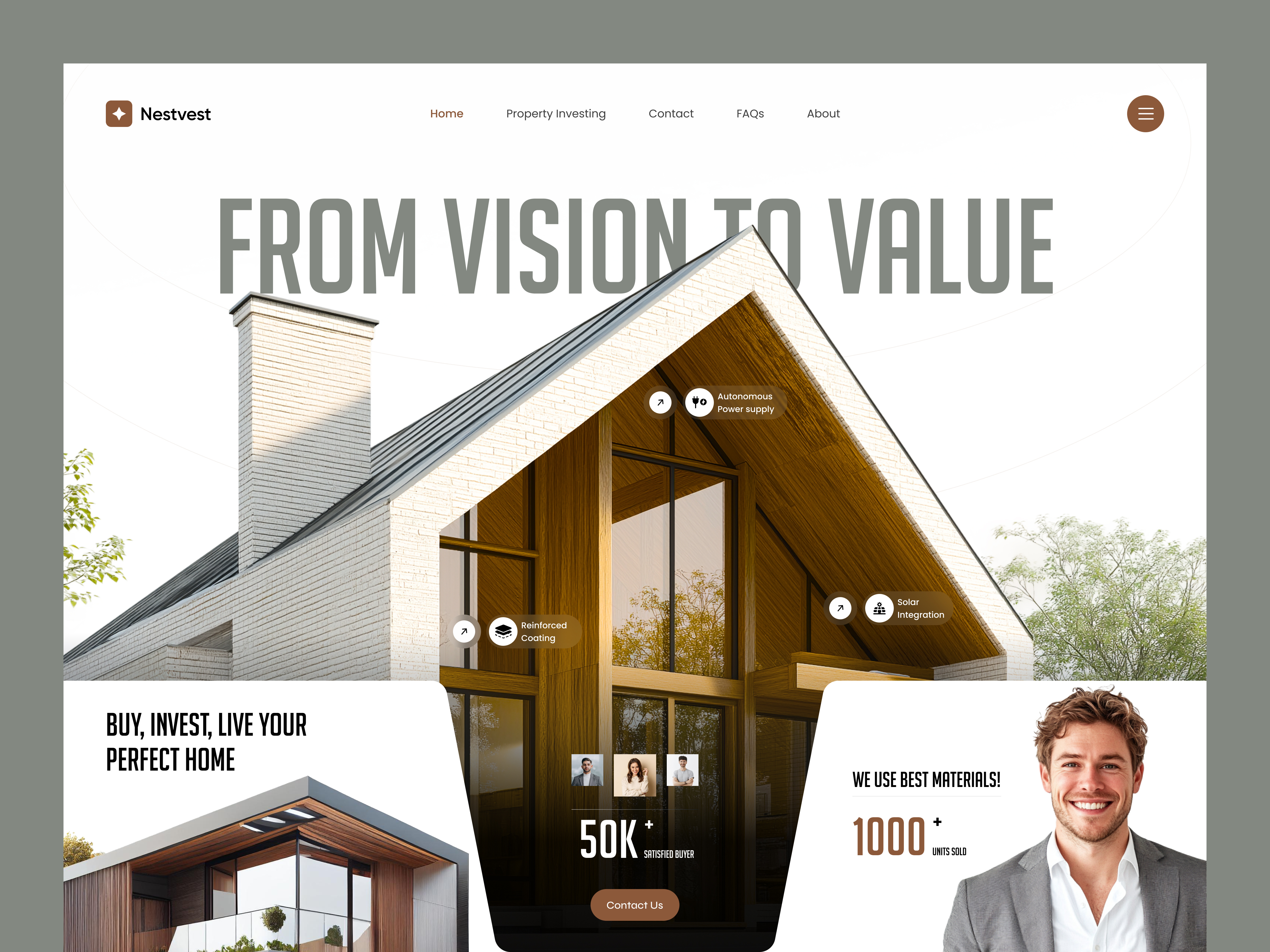 Website for a Real Estate Company ✦ Nestvest design interface product service startup ui ux web website