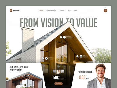 Website for a Real Estate Company ✦ Nestvest design interface product service startup ui ux web website