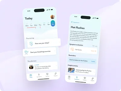 Anya - Parenting and fertility app babycare breastfeeding calendar empathy feminine fertility friendly healthcare ionic framework menopause mobile app parenting period period tracker pregnancy ui design warm wellness women women health