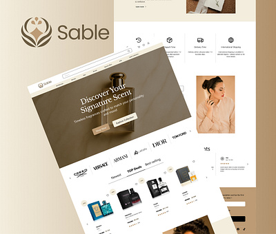 Signature Scent – Sable Fragrance E-Commerce Website design eshop figma graphic design landing page ui design uiux ux design