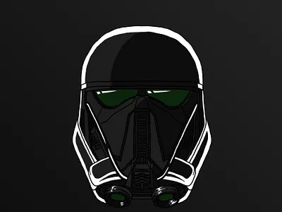 Star Wars Helmet : Death Trooper drawing fan art helmet illustration star wars